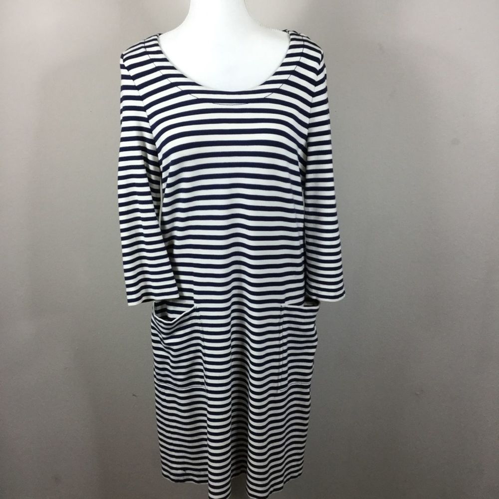 Kate Spade Navy Blue Striped Dress
